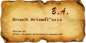Brusch Artemíszia névjegykártya